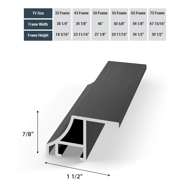 Anodized Black - Alloy Scoop Samsung Frame Bezel